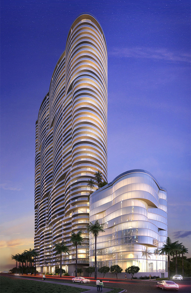Concrete Leak Specialist Repaired Aria on the Bay - Miami FL