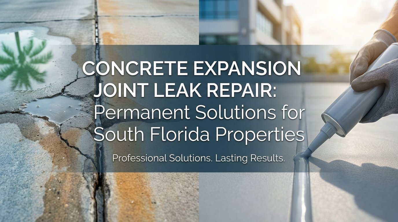 Concrete Expansion Joint Leak Repair: Permanent Solutions for South Florida Properties