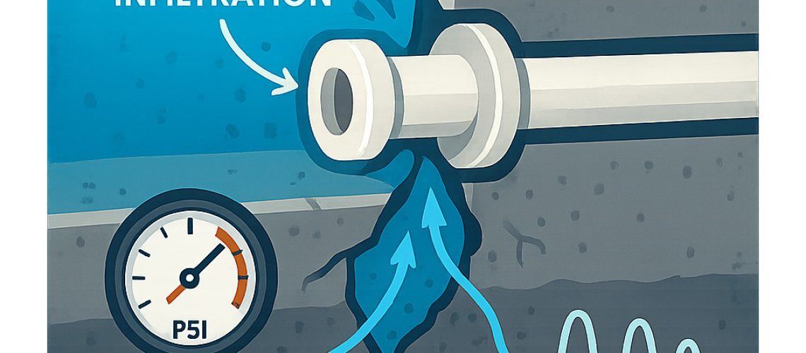 find leak in pool return line
