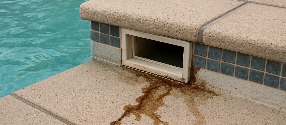 fixing a leaking pool skimmer