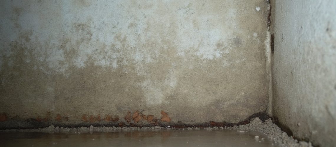 leak in concrete basement wall