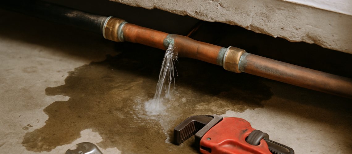 leak under concrete slab